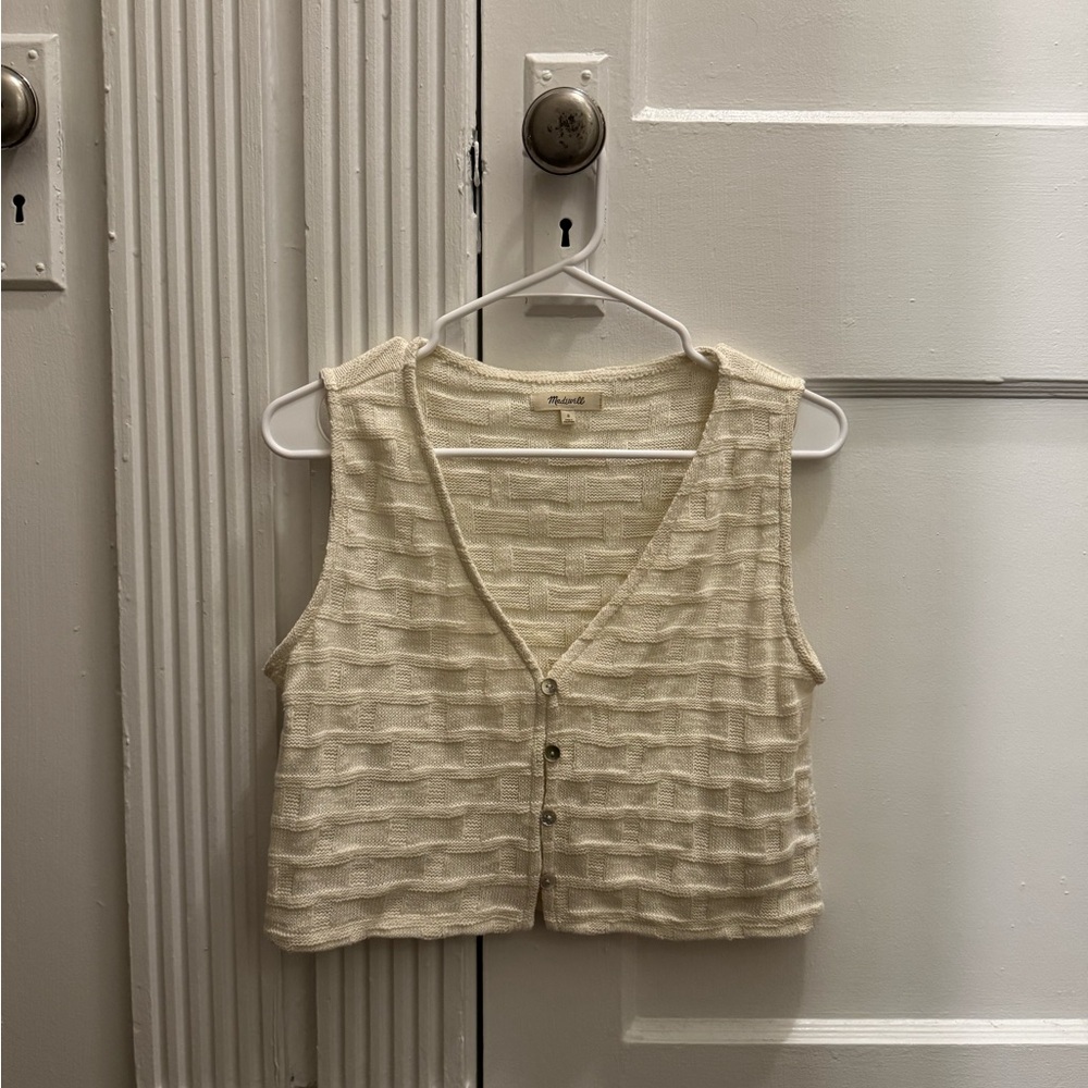 Madewell Cream Knit Tank Top